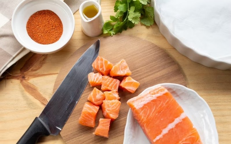 how to cook salmon steaks on the grill with thick cut salmon steaks searing over heat and holding shape on barbecue